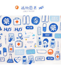 Load image into Gallery viewer, Hethrone Creative cute cartoon miss time transparent paper hand account sticker package DIY diary stickers cup decorative materi