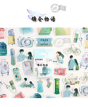 Load image into Gallery viewer, Hethrone Creative cute cartoon miss time transparent paper hand account sticker package DIY diary stickers cup decorative materi