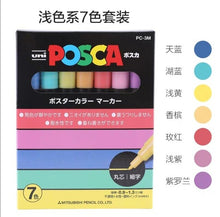 Load image into Gallery viewer, 1 Set Uni Mitsubishi Posca PC-1M/3M/5M/8K/17K Paint Marker Writing Pen  7/8/12/15 Colors/Set
