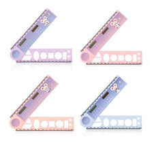 Load image into Gallery viewer, JIANWU 1Pcs Multiple Color Two-in-one Plastic 30cm Folding Drafting Ruler With Calculator Of journal School supplies
